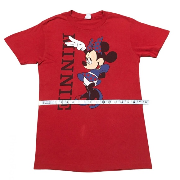 Minnie Mouse Short Sleeve T Shirt Red Size Large Vintage CHED - Picture 4 of 13